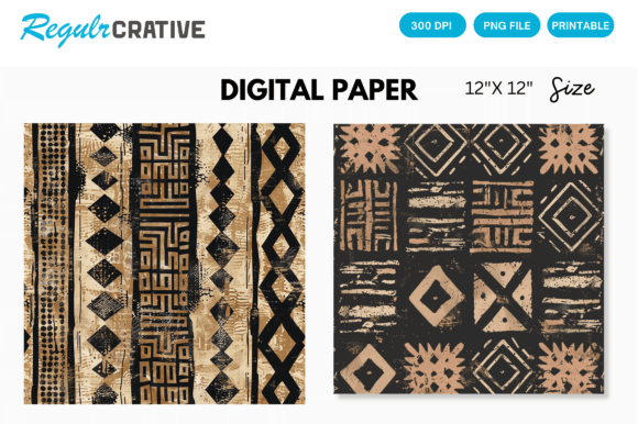 Download Digital Paper Pack African Mud Cloth - Paper pack Collection
