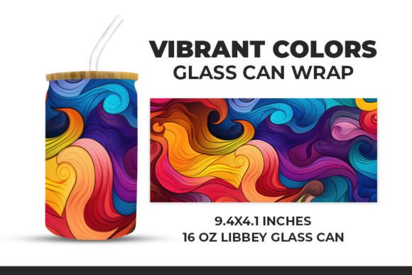 Download Vibrant Colors Glass Can Wrap - Vibrant colors Collection
