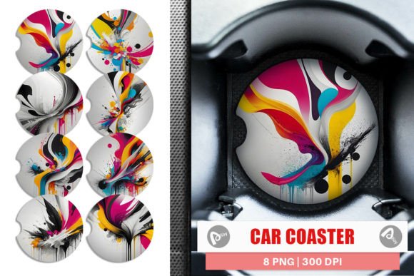 Download Car Coaster Abstract Vibrant Colors - Vibrant colors Collection