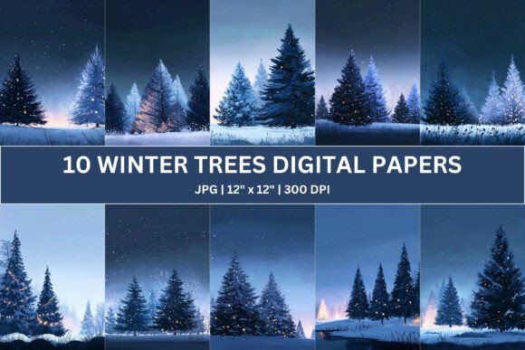 Download 10 Serene Winter Digital Paper - Premium Resources