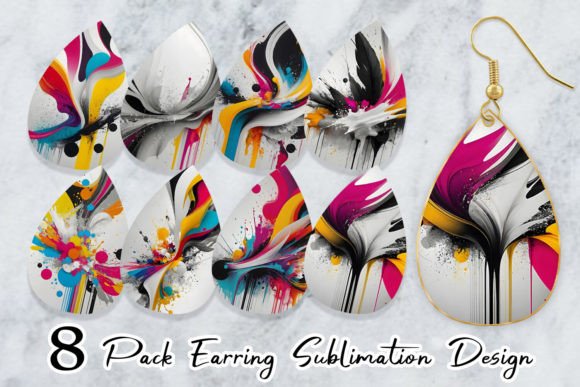 Download Earring Abstract Vibrant Colors - Vibrant colors Collection