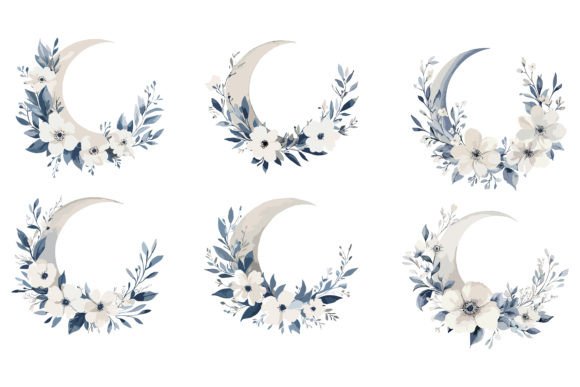 Download Moon Floral Vector Graphics - Floral vector graphics Collection