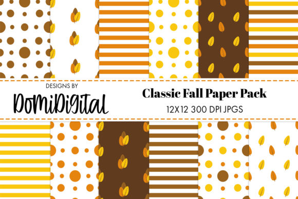 Download Classic Fall Digital Paper Pack - Paper pack Collection