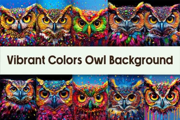 Download Vibrant Colors Owl Background - Vibrant colors Collection