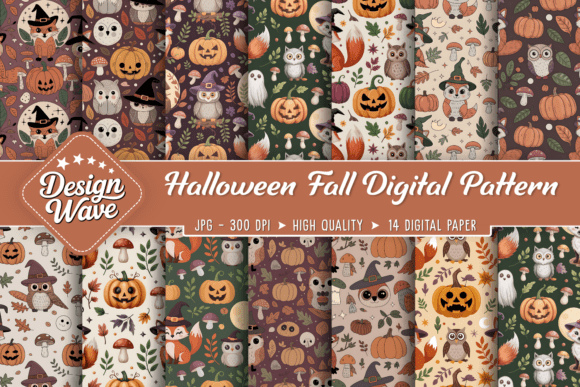 Download Halloween Fall Digital Paper Pack - Paper pack Collection